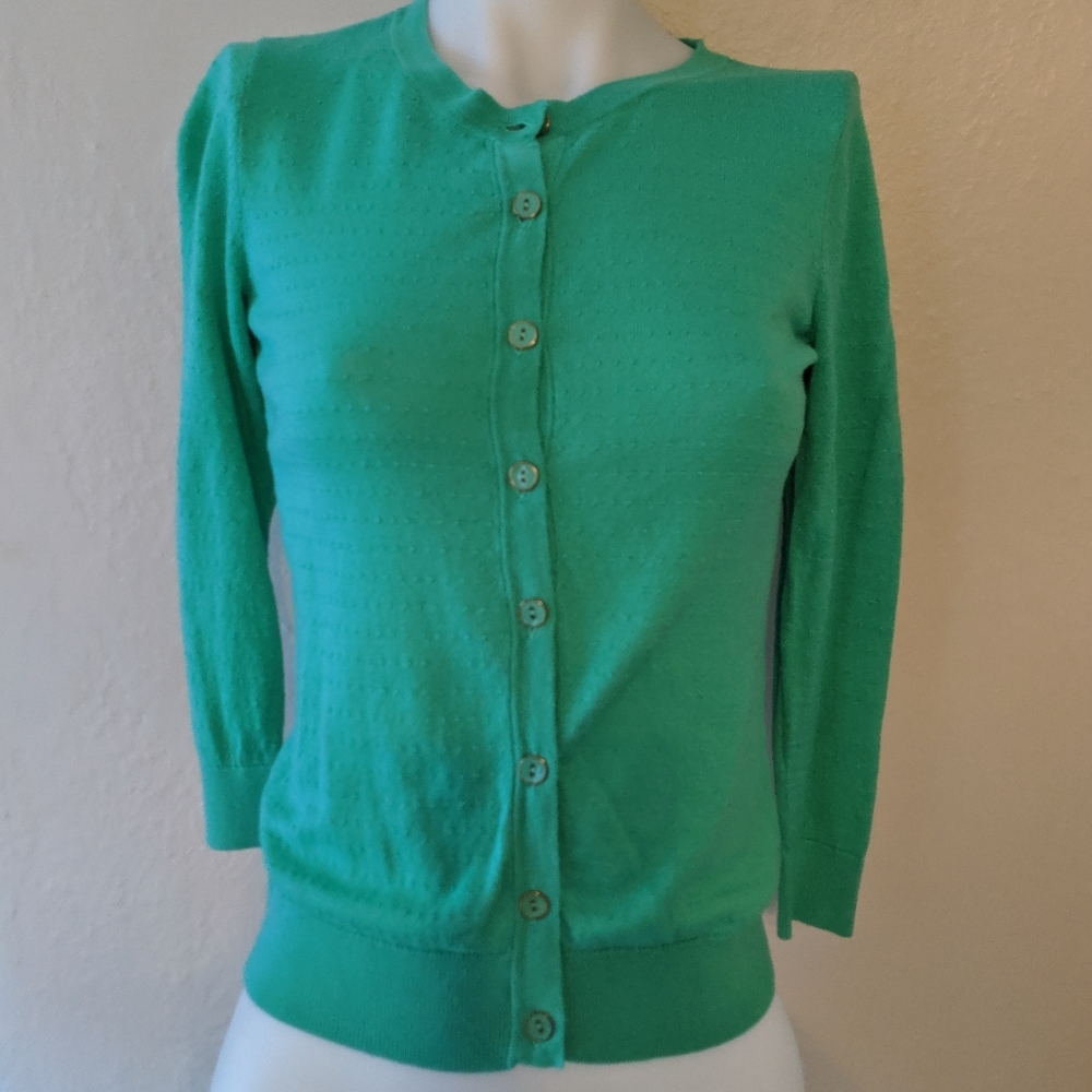 The Limited || Green Cardigan Sweater